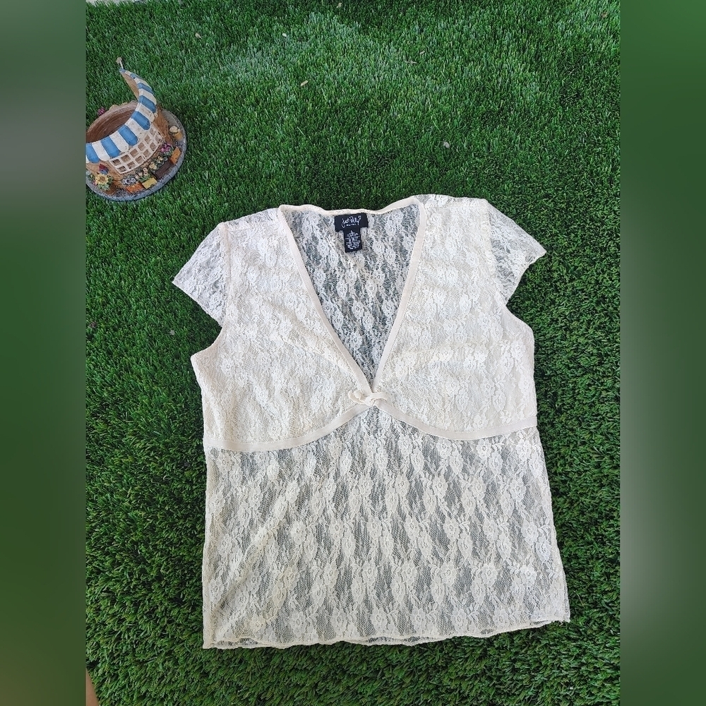 Elegant Cream Lace Blouse